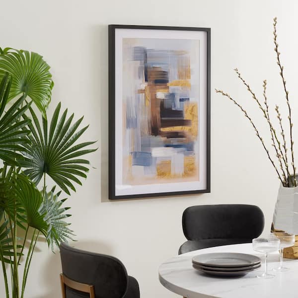 SAFAVIEH Harmony Framed Mixed Media Abstract Wall Art 36 in. x 24 in.