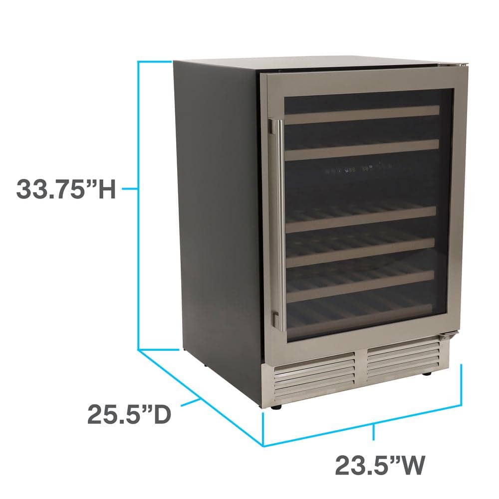 Avanti 46 Bottle Dual-Zone Designer Wine Cooler with Wooden Shelves