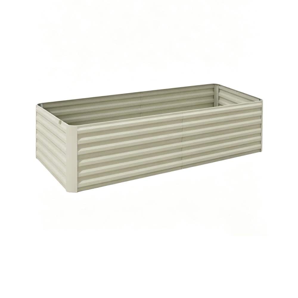 2-Pack 8x4x2ft Galvanized Raised Garden Bed Kit, rectangle Metal Planter Boxes, Rust-Resistant Deep Root Planters-Beige price history on PriceWatchPro