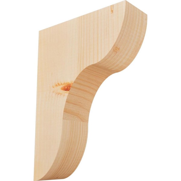 Ekena Millwork 3-1/2 in. x 10 in. x 14 in. Douglas Fir Carmel Smooth Corbel