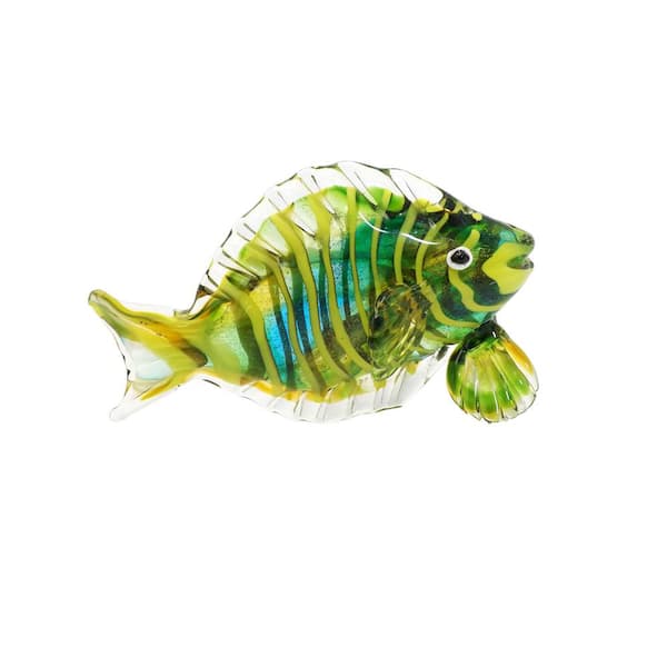 Dale Tiffany 6.5 in. Tall Varadero Fish Handcrafted Murano-Style Art Glass Figurine