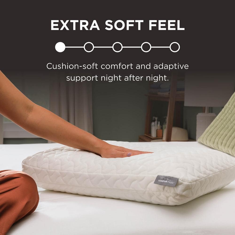 Standard White Memory Foam Cloud Pillow with Washable Cover