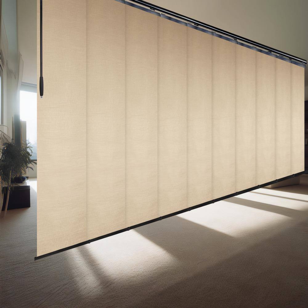 Linen 120 in. - 218 in. W x 94 in. L Adjustable 10-Panel in Black Double Rail Panel Track with 23.5 in. Slates price history on PriceWatchPro