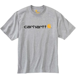 Carhartt Men's Regular Large Heather Gray Cotton/Polyester Short-Sleeve ...