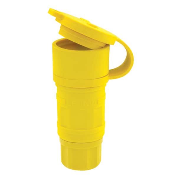 Leviton 15 Amp 125-Volt Wetguard Straight Blade 3-Wire Connector in Yellow 15W47-YPB