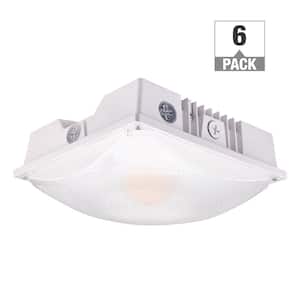 200- Watt Equivalent 3100-8700 Lumens White Integrated LED Canopy Light 120-277V Adjustable CCT Dimmable (6-Pack)
