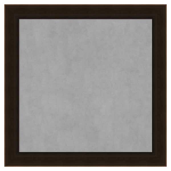 Amanti Art Espresso Brown 14 in. x 14 in. Framed Magnetic Board