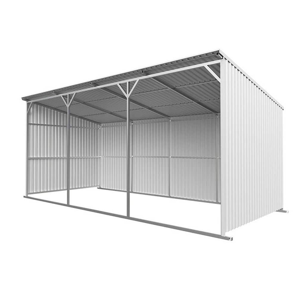 12 ft. W x 25 ft. D Metal Farm Shed with Heavy-Duty Galvanized Steel and Skid Base for Equipment Storage (300 sq. ft.) price history on PriceWatchPro