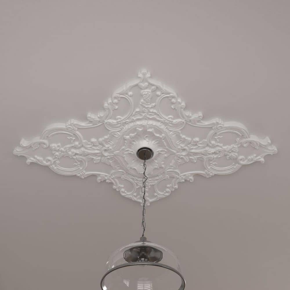 Primed Gray Urethane Melchor Diamond Ceiling Medallion