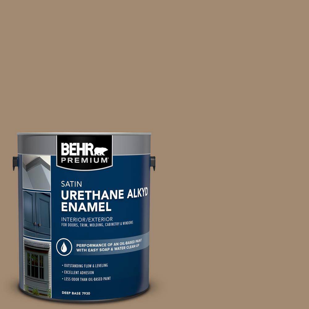 BEHR PREMIUM 1 gal. 700D5 Toffee Crunch Urethane Alkyd Satin Enamel