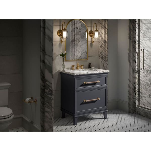 KOHLER Artifacts 30 in. W x 21.89 in. D x 34.49 in. H Bath Vanity Cabinet without Top in Linen White