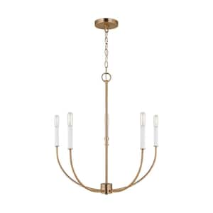 Greenwich 5-Light Satin Brass Chandelier