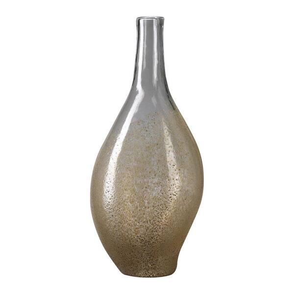 Filament Design Prospect 15 in. x 5.5 in. Turquoise Vase