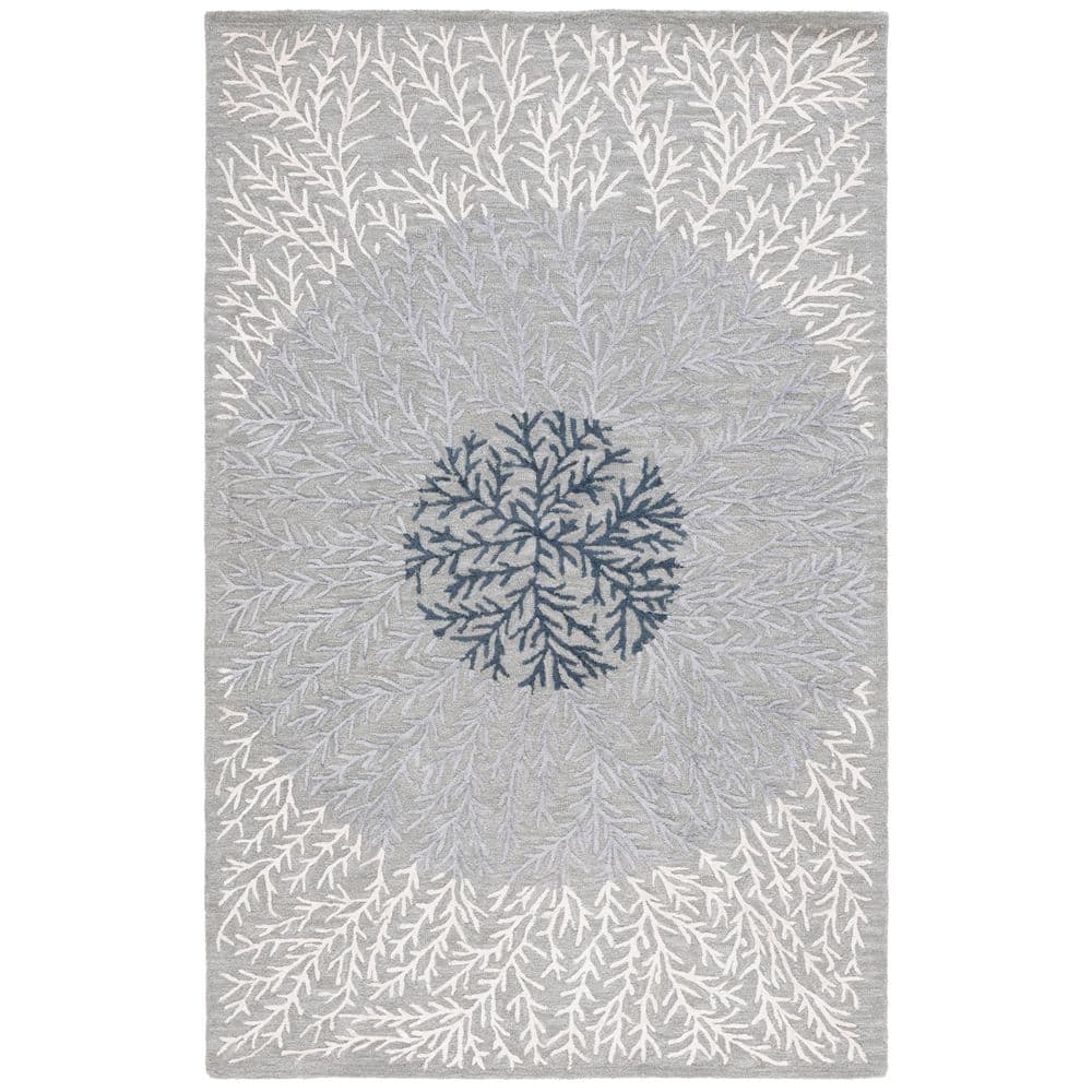 Soho 4 ft. x 6 ft. Gray/Ivory Branch Geometric Area Rug price history on PriceWatchPro
