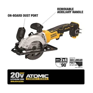 ATOMIC 20V MAX Cordless Brushless 4-1/2 in. Circular Saw and (1) 20V MAX XR Premium Lithium-Ion 5.0Ah Battery