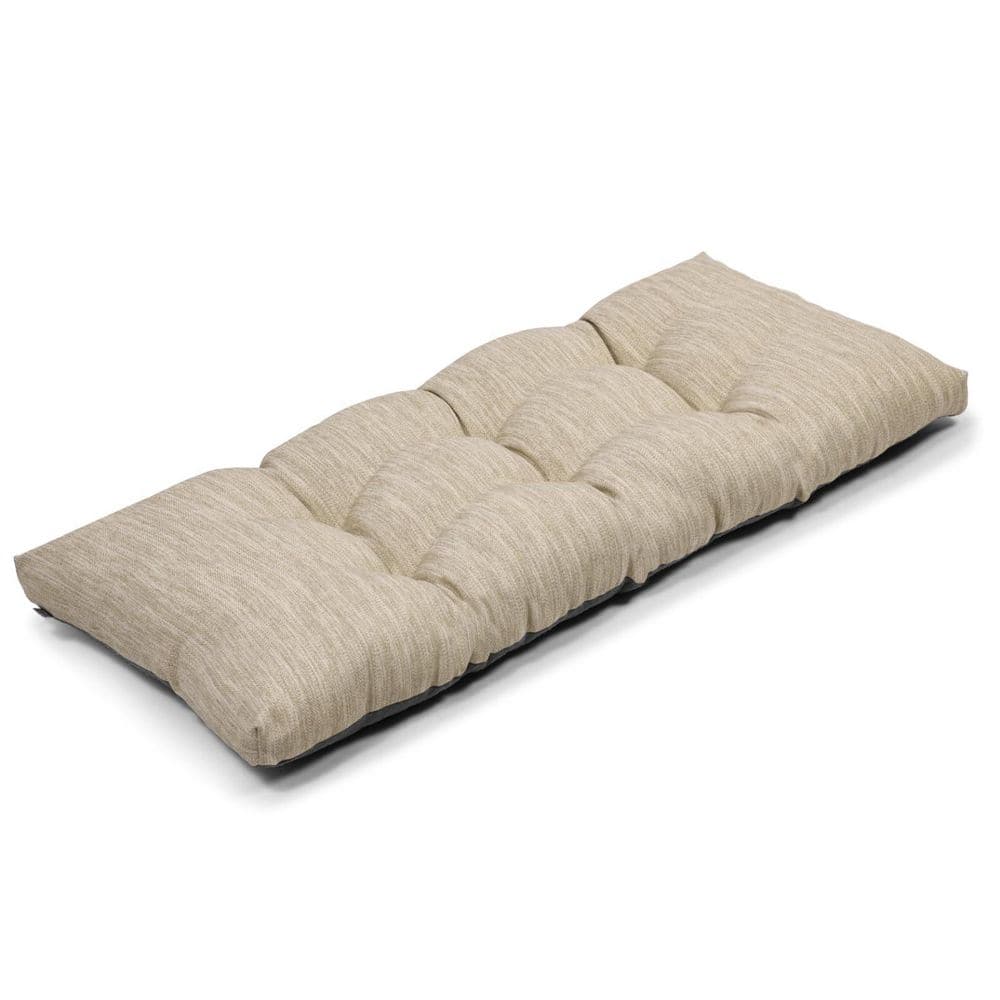 Beige Indoor Outdoor Rectangle Bench Cushion Non-Slip Ties Super Soft Foam Pad Machine Washable 40x15x3in price history on PriceWatchPro