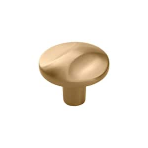 Crest Collection Knob 1-1/4 in. Diameter Champagne Bronze Finish Modern Zinc Knob (10-Pack)