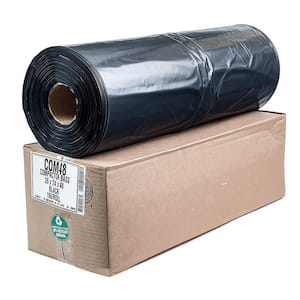 Aluf Plastics A-T2432H 16 Gallon Black Trash Bags 500 / Case