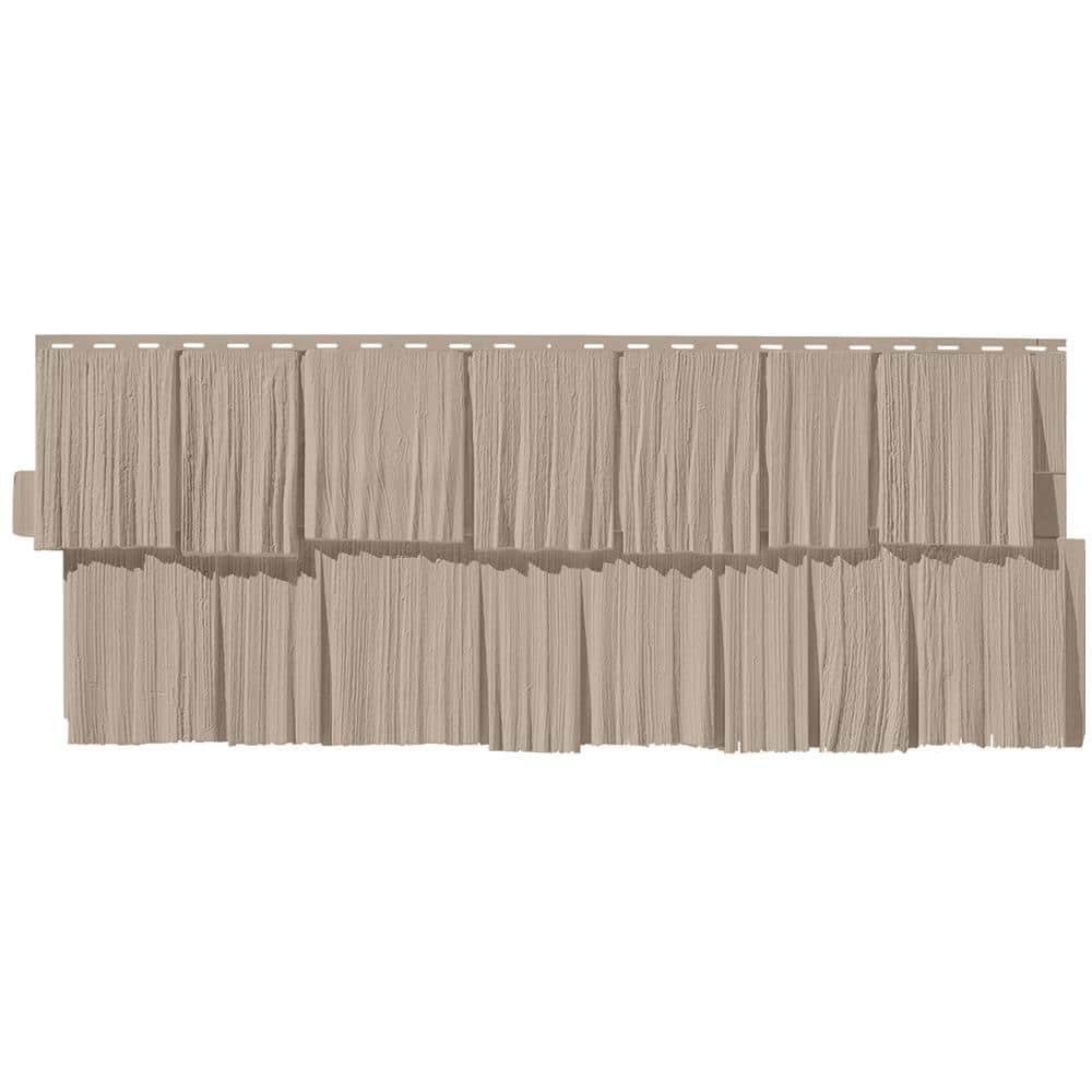 NovikShake 18.8 in. x 48.4 in. HS Hand Split Shake Polymer Siding in Sandstone (9 Panels Per Box, 49.4 sq. ft.) price history on PriceWatchPro