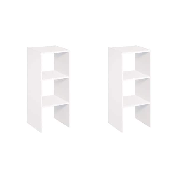 2 Pack Stackable Corner Shelf Stand, Height Adjustable Cabinet