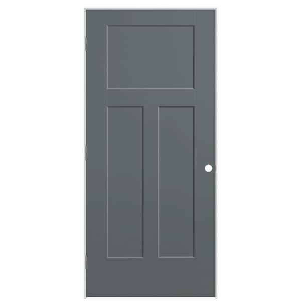 36 in. x 80 in. 3-Panel Winslow Right-Hand Hollow Core Cordite Molded Composite Single Prehung Interior Door