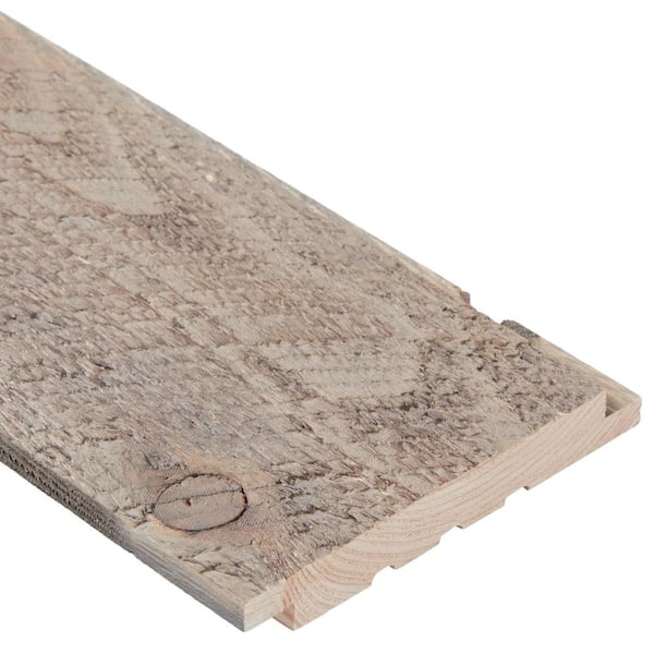 Unbranded Ghost Wood 6 in. x 96 in. Wood Silver City Shiplap Siding