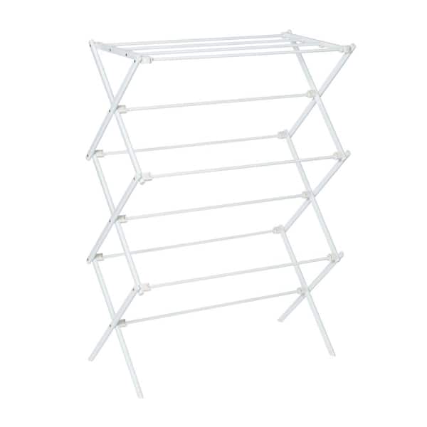 HOUSEHOLD ESSENTIALS 29.25 in. W x 42.37 in. H Bamboo X-Frame Clothes Drying  Rack 6524 - The Home Depot