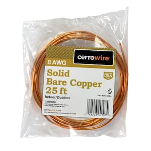 25 ft. 8-Gauge Solid SD Bare Copper Grounding Wire