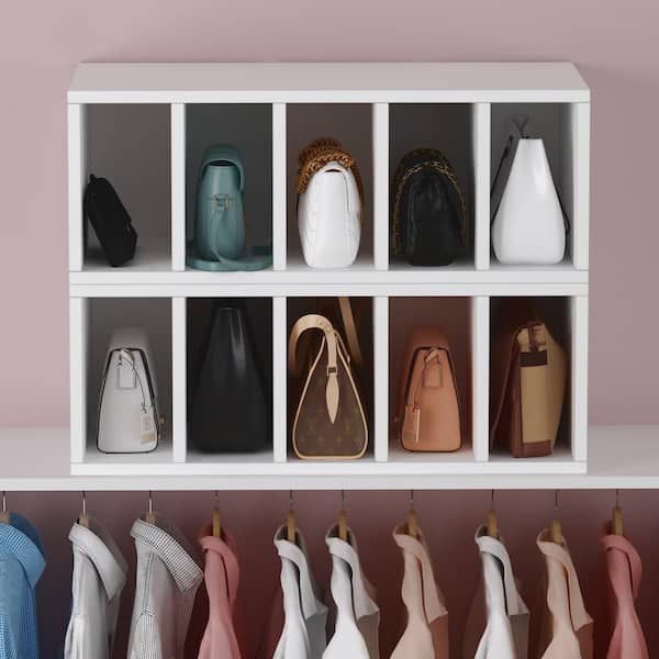 Zober Hanging Purse Organizer For Closet Clear Handbag Organizer For Purses,  Handbags Etc. 8 Easy Access Clear Vinyl Pockets With 360 Degree Swivel  Hook, Gray, 48” L x 13.8” W 48 L x 1 - Walmart.com