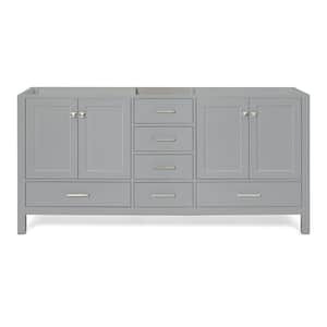 Cambridge 72 in. W x 21.5 in. D x 34.5 in. H Double Freestanding Bath Vanity Cabinet Only in Grey