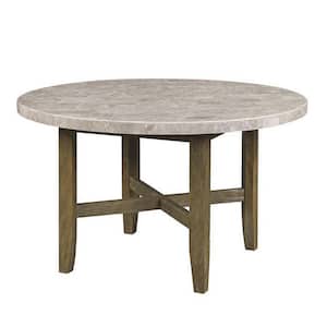 Modern Style 52 in. Brown Wooden 4 Legs Dining Table (Seats 4)