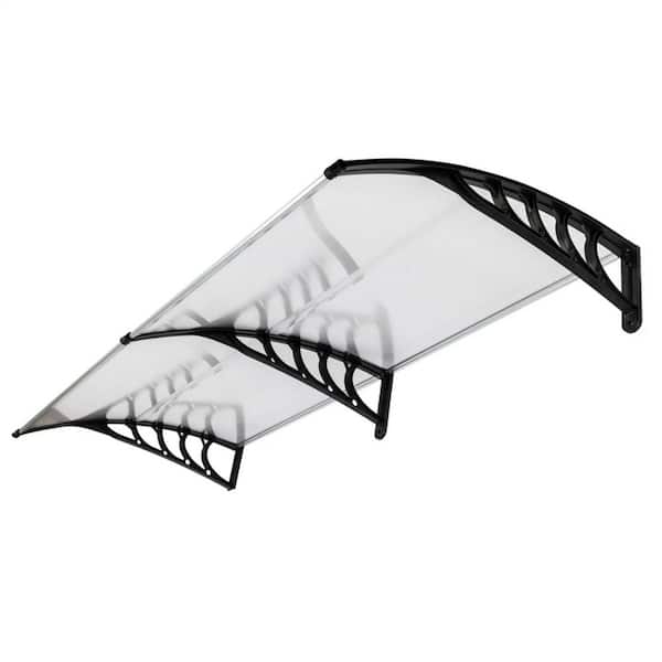 8 in. x 40 in. Outdoor Front Door Window Awning Patio Canopy Rain Cover UV Protected Eaves RT