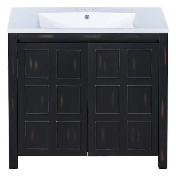 Aoibox 36 in. W x 18 in. D x 34 in. H Bathroom Vanity Cabinet with