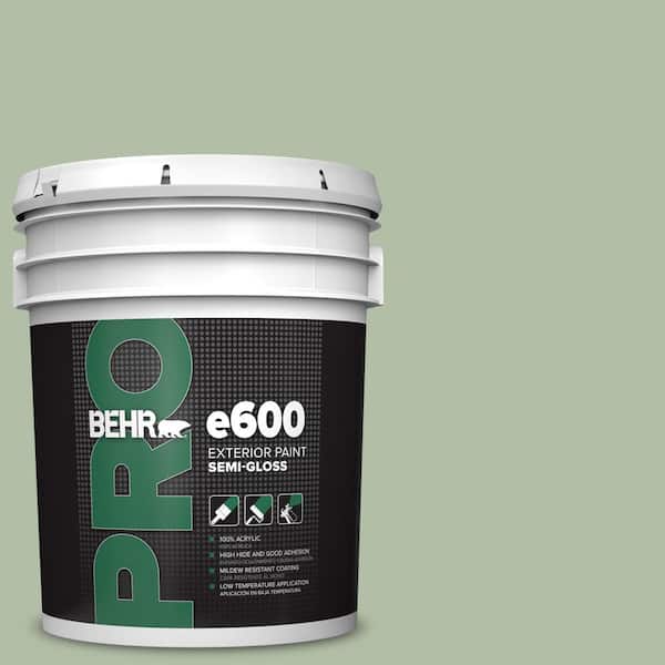 BEHR PRO 5 gal. #S390-3 Creamy Spinach Semi-Gloss Exterior Paint