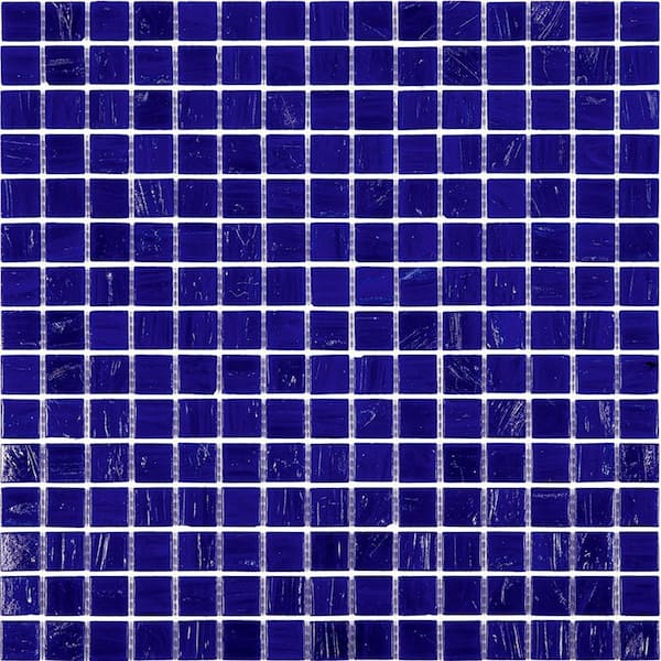 Apollo Tile Celestial Glossy Royal Blue 12 in. x 12 in. Glass Mosaic Wall and Floor Tile (20 sq. ft./case) (20-pack)