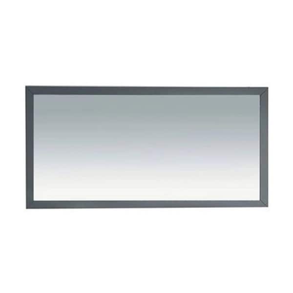 Laviva Sterling 60 in. W x 30 in. H Rectangular Wood Framed Wall Bathroom Vanity Mirror in Maple Grey