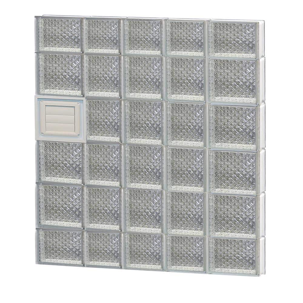 32.75 in. x 42.5 in. x 3.125 in. Frameless Diamond Pattern Glass Block Window with Dryer Vent price history on PriceWatchPro