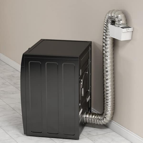 4 ft. Indoor Dryer Vent Transition Kit for 4 in. dia Duct, with Plastic Lint Reservoir