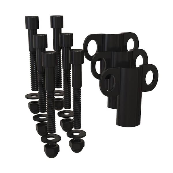 Deco Grid Black Coated Mounting Steel Bracket Kit