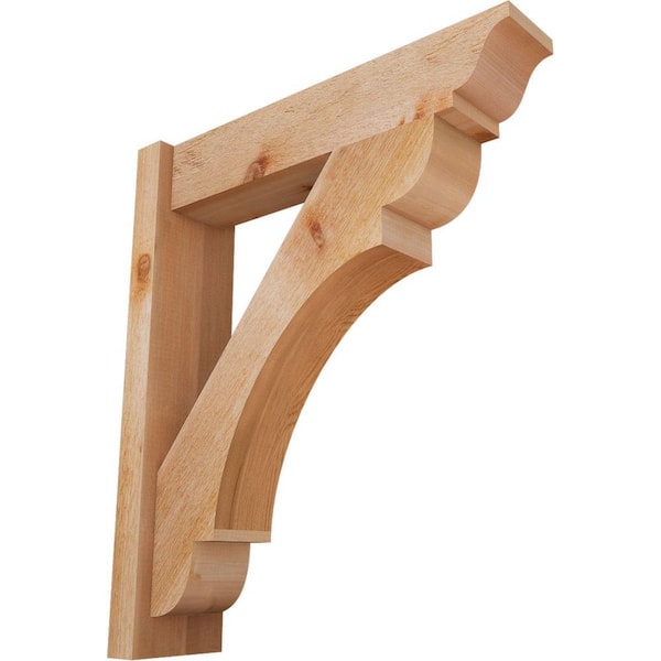 Ekena Millwork 6 in. x 28 in. x 24 in. Western Red Cedar Olympic Traditional Rough Sawn Outlooker