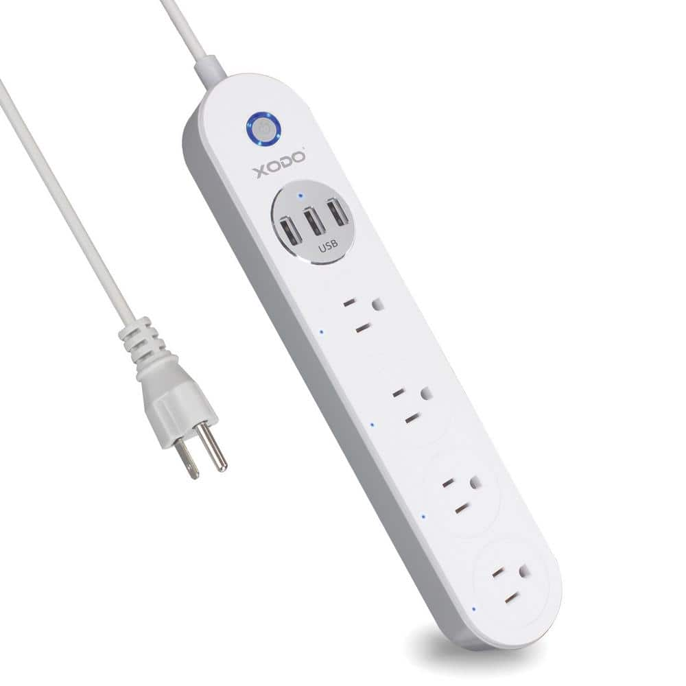 Power Strip With 4 Outlets 4 Usb Ports Home Office Wifi Remote