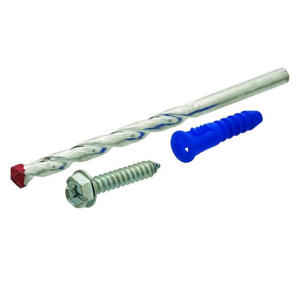 Crown Bolt #10-12 x 1-1/4 in. Blue Ribbed Plastic Anchor Kit with Screws (201-Pack)
