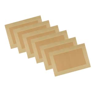 EveryTable 18 in. x 12 in. Two-Tone Gold PVC Placemat (Set of 6)