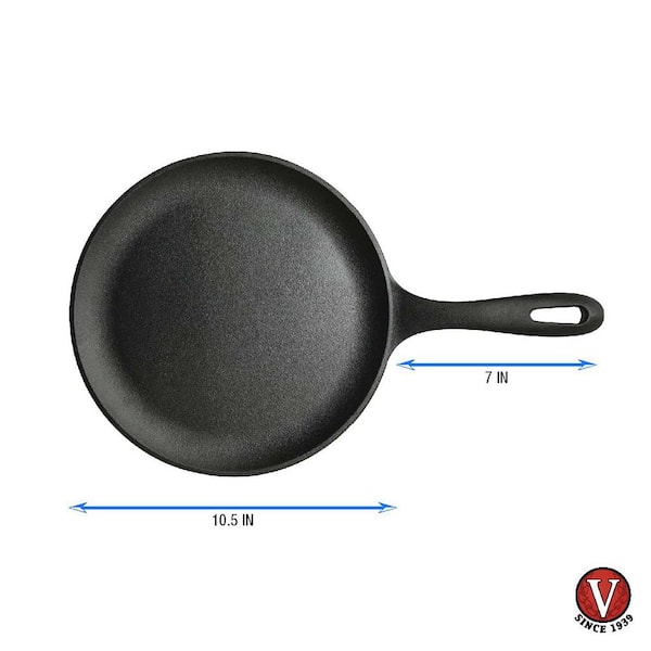 Victoria Cast Iron 15 Tawa Budare Comal, Seasoned - Black