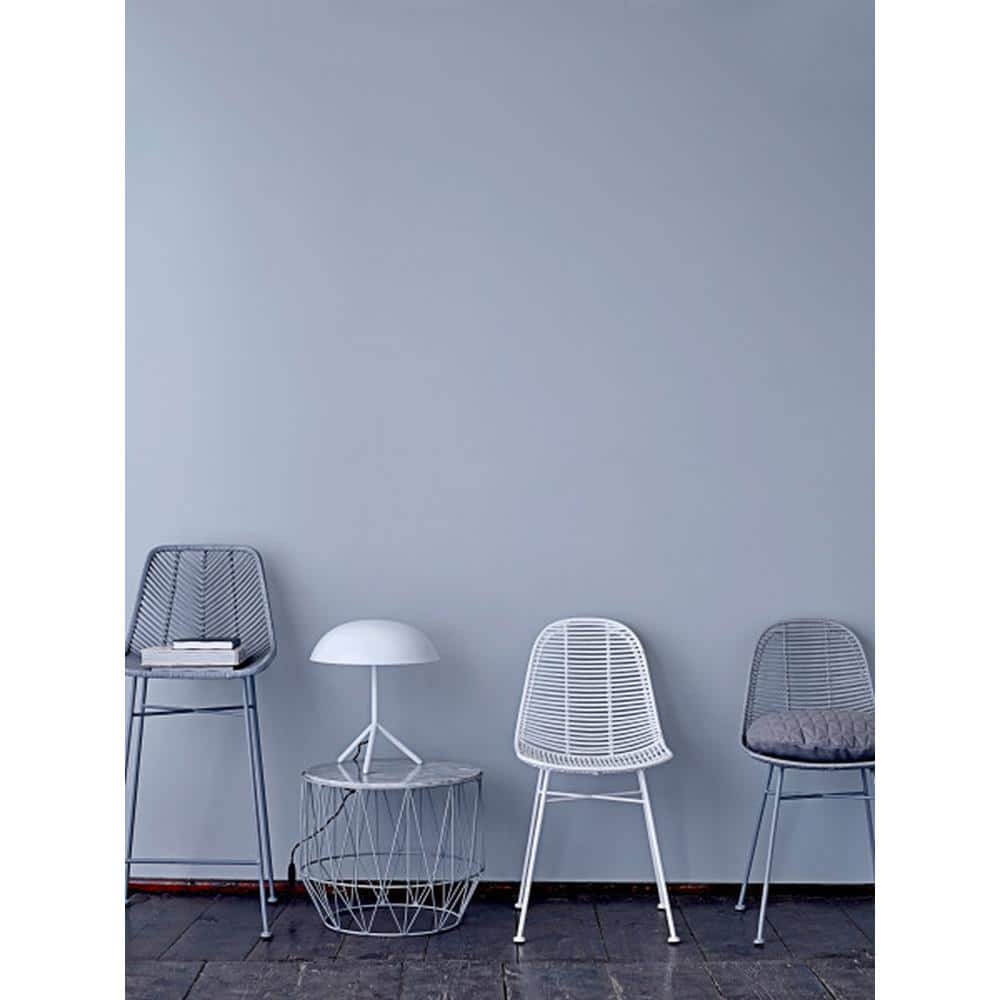 Desert Fields 42" Grey Rattan and Metal Contemporary Bar Stool