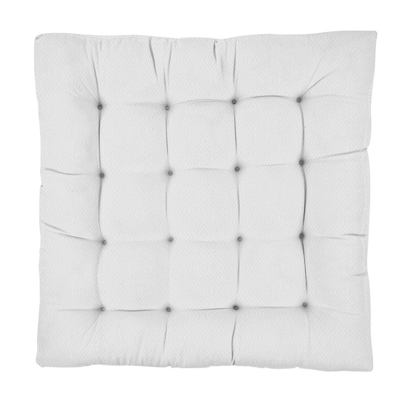 SORRA HOME Sorra Home 40 x 40 x 5 Deep Seating Outdoor Floor Cushion in Sunbrella Retain Snow