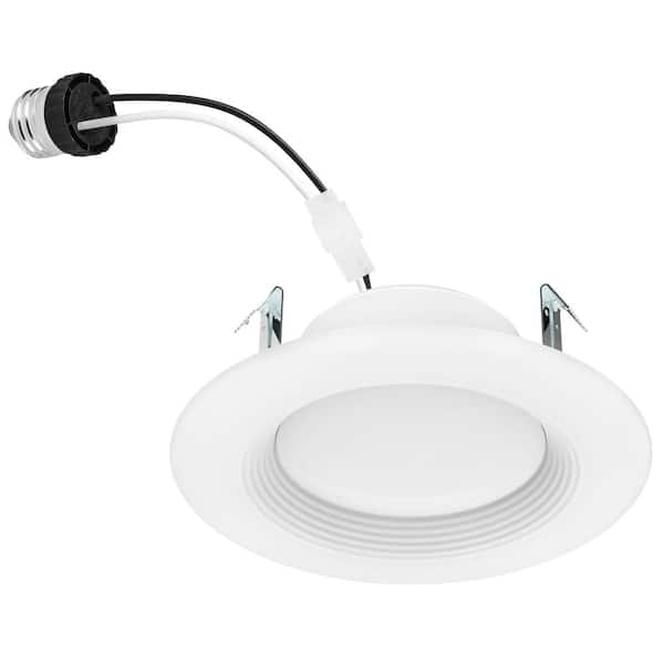 EcoSmart 4 in. Integrated LED Recessed Retrofit Light Trim 5000K CEC-T20, (4-Pack)