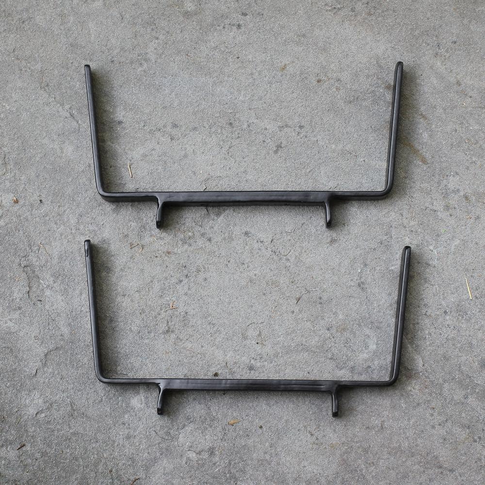 6" Black Steel Flower Box Brackets with Hardware