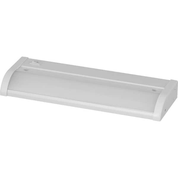 Progress Lighting 9 in. LED White Modern Linear Undercabinet Light Fixture for Counters
