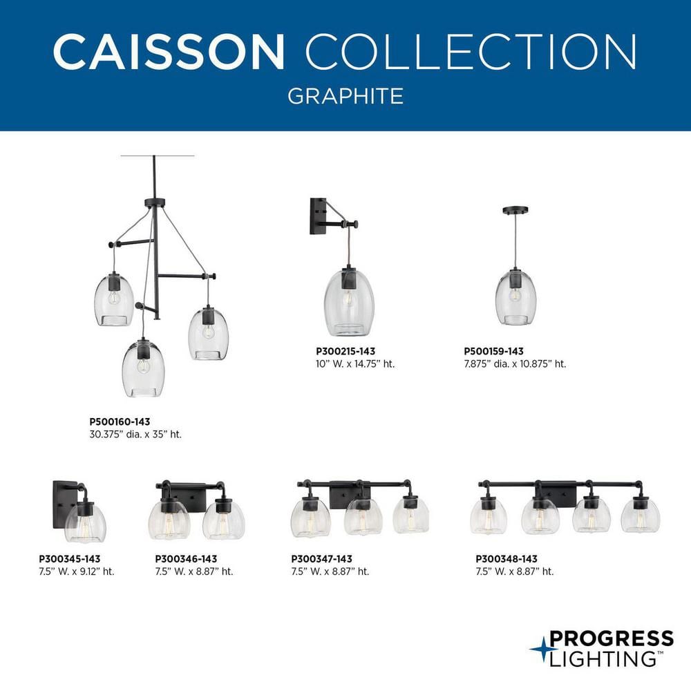 Graphite Industrial 3-Light Bath Vanity Fixture